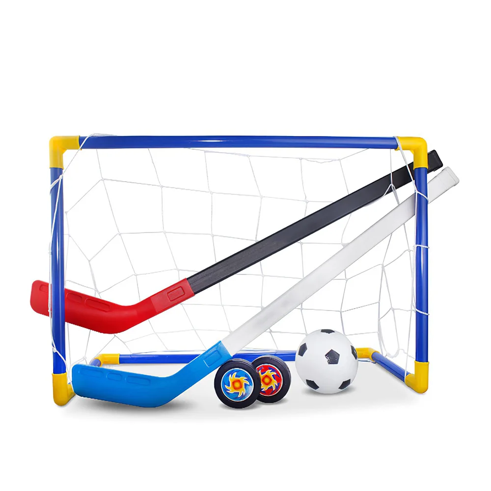 

Ворота 2 в 1 для детского хоккея с шайбой, с износостойкими спортивными аксессуарами насос для мяча