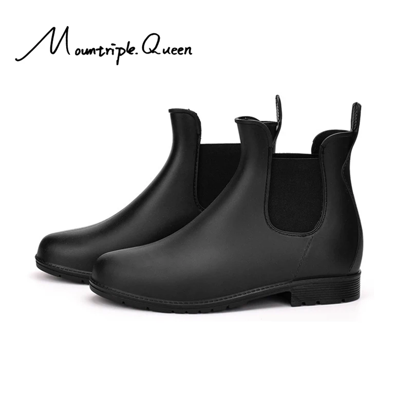 Женские ботинки из ПУ кожи с круглым носком на толстой подошве|Женские