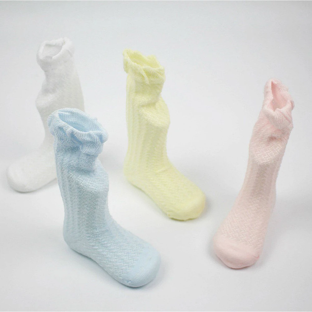 Bbay/высокие носки Хлопковые гольфы для новорожденных девочек и мальчиков летние