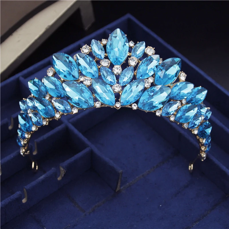 

Baroque Vintage Princess Gorgeous Crystal Tiaras Bridal Crown Headbands for Bride Queen Diadem Prom Wedding Hair Jewelry