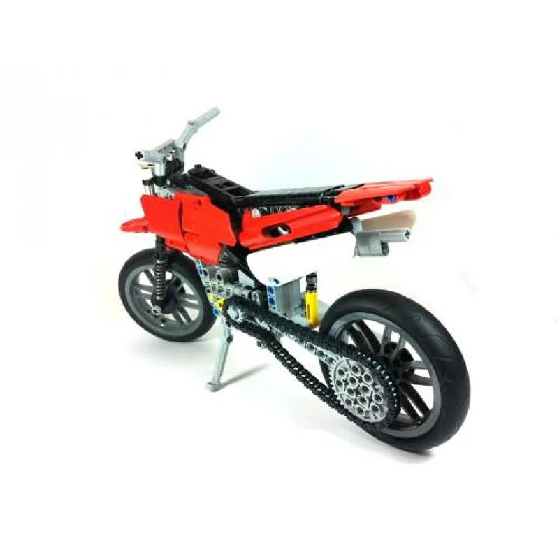 

MOC Super Moto Bike Cross Building Blocks Motorcycle Model Educational DIY Bricks Educational Kids Toys Kids Gift