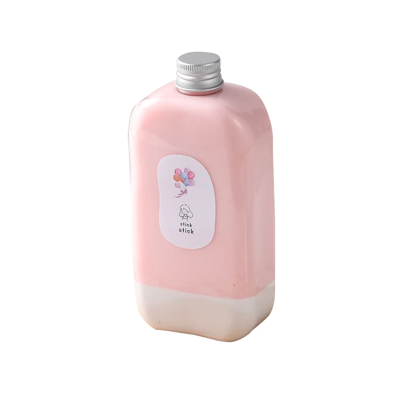 

25pcs Creative 400ml cold drinks plastic bottle net red milk tea coffee juice drinking cup yogurt smoothie dessert cup with lid