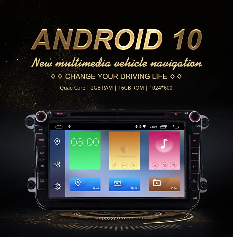 JDASTON 2 Din Android 10,0 Автомобильный мультимедийный радио gps dvd-плеер для Volkswagen VW Passat B6 CC b7 Polo Golf 4 5 Tiguan Jetta BORA