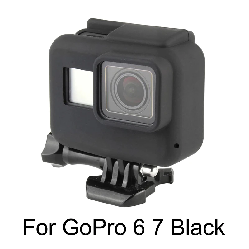 Мягкий силиконовый чехол для GoPro Hero 5 6 7, Черная защитная рамка для Go Pro 7 Hero 6 5, аксессуары для экшн-камеры