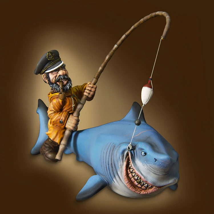 1/32 54 мм SEA WOLF фигурка модели из смолы GK несобранный и Неокрашенный