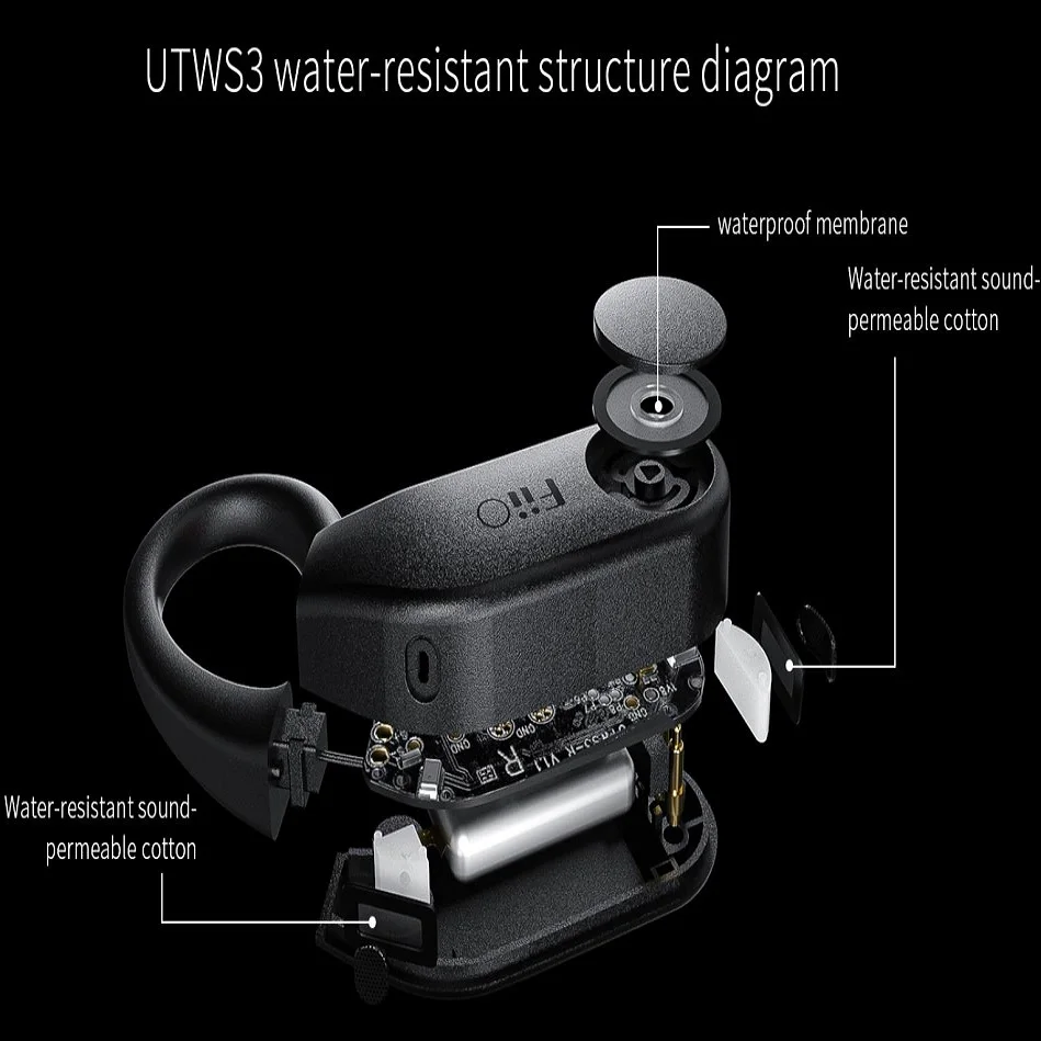 fiio utws3 hifi tws wireless earphone bluetooth receiver amplifier amp aac aptx sbc mmcx0 78mm earphone connector adapter free global shipping