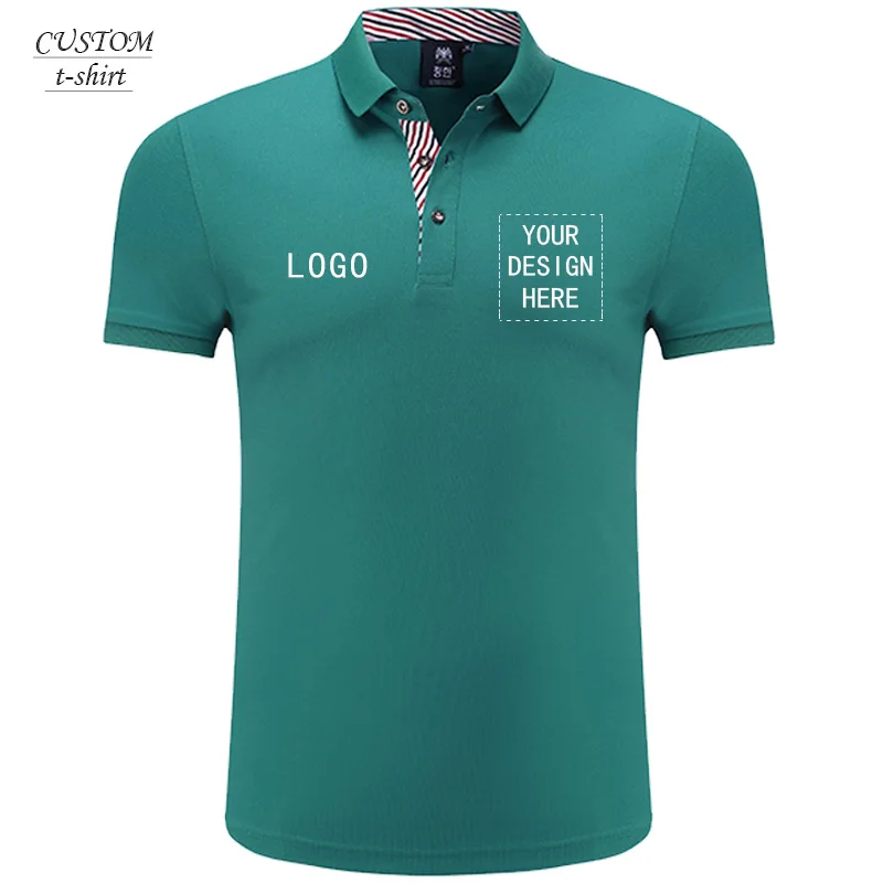 Мужская рубашка поло с вышивкой Custome футболка цифровой/шелковой печатью 2019|Поло| |