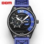 DOM мужские спортивные кварцевые часы с ремешком из водонепроницаемого материала; Светящиеся модные Военный стиль многофункциональные часы M-1328