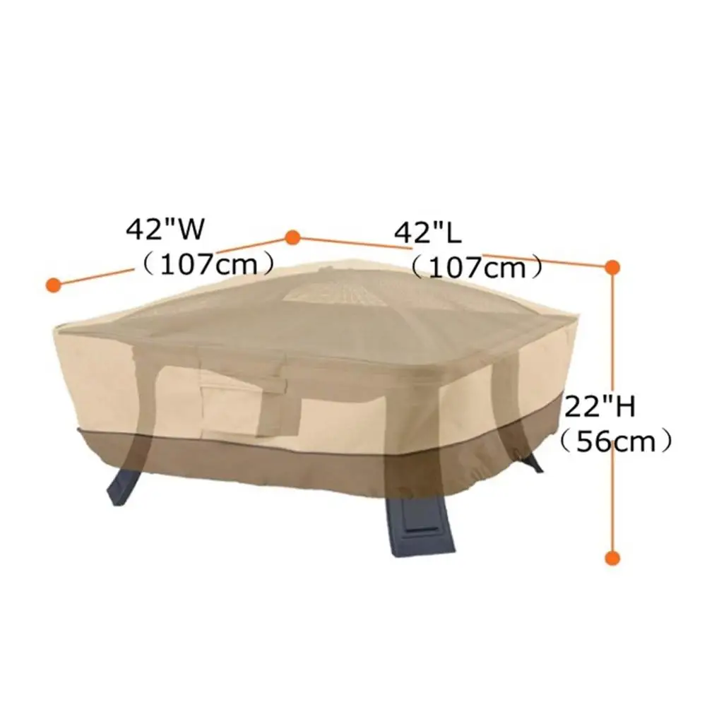 Водонепроницаемая садовая мебель квадратная огнеупорная яма крышка печи