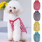 Одежда с принтом в виде собак маленьких собак XS-L простой щенок собака аксессуар футболка с рисунком кота и полосатая ПЭТ жилет без рукавов цельное платье летняя одежда Рубашка с рисунком Собаки