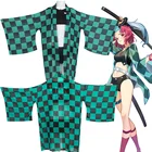 Купальник-кимоно для косплея kamado tanjirou, летнее пляжное кимоно