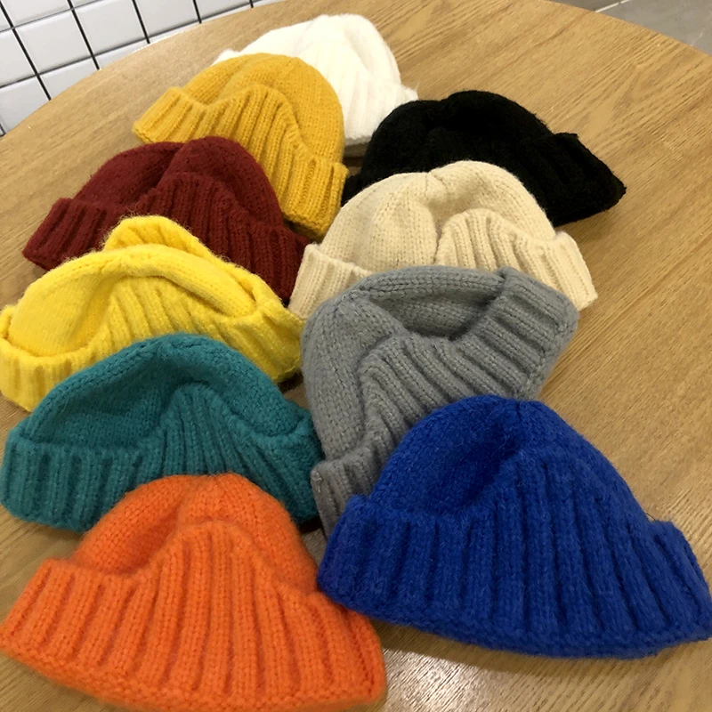 

Children Kids Autumn Beanies Knitted Warm Winter Beanies Hat For Kids Boys Girls Ear Warm Beanies New