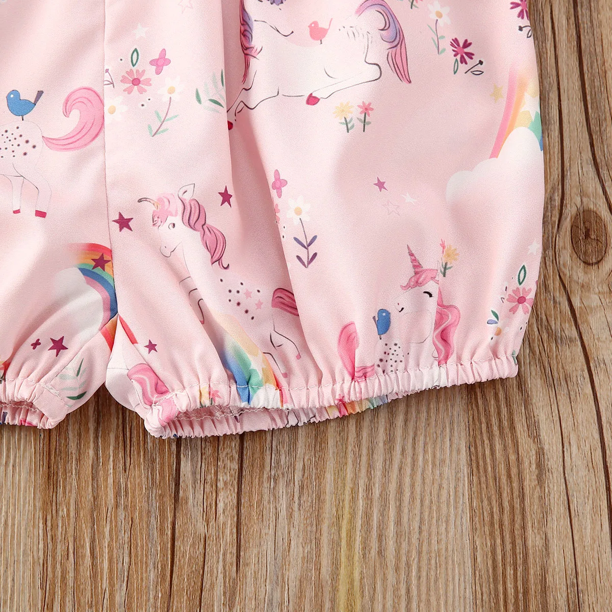 Модный комбинезон для маленьких девочек с радужным принтом модные детские шорты