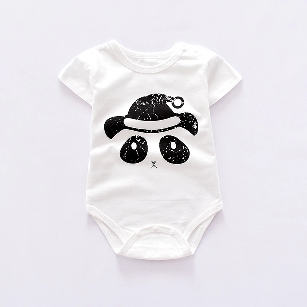 New Baby Rompers Short Sleeve Rabbit Printed Cotton Floral Overalls Newborn Clothes Roupas De Bebe Boys Girls Jumpsuit&clothing - Цвет: PYF0075