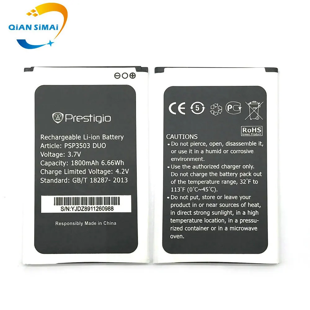 1 шт. новый 100% высококачественный аккумулятор PSP3503 DUO PSP3503DUO для Prestigio Wize C3 3503