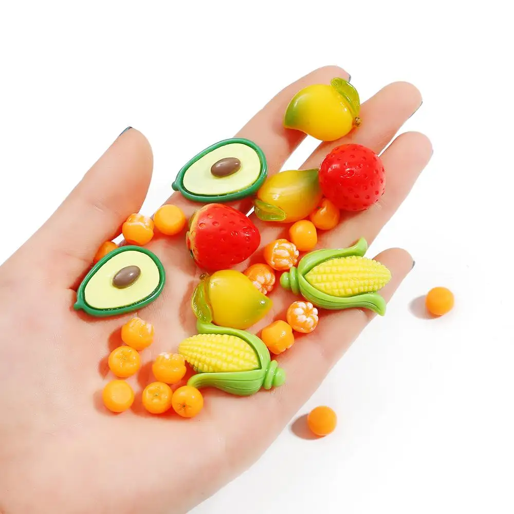 10 шт. милые искусственные фрукты из смолы DIY материалы ручной работы украшения