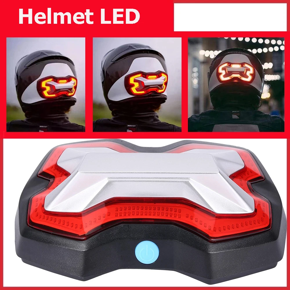 Wireless Helmet Signal LED Light For BMW Motorcycle Moto Brake Stop Turn Signal Strobe Flash