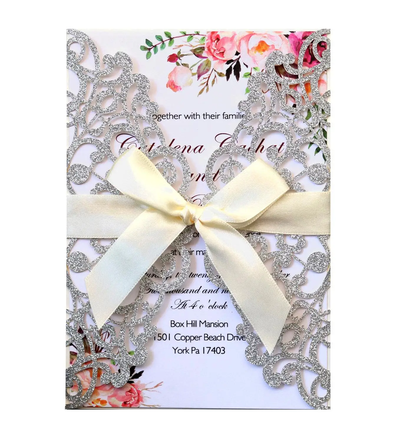 

100 шт блестящие Пригласительные открытки с перламутровыми внутренними листами и конвертами для дня рождения свадебный душ приглашает