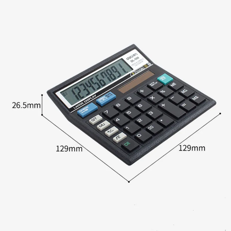 

Dual Power Check Function Calculator 10 Digits Display Black Calculadora Marcadores Caneta Office School Handheld Pocket Type