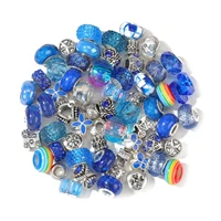 xuqian 2022 fashion colorful big hole resin spacer assorted beads with 60pcs for diy jewelry making b0283
