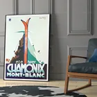 Фотографический постер Du Mont Blanc, для походов, с рисунком на стену