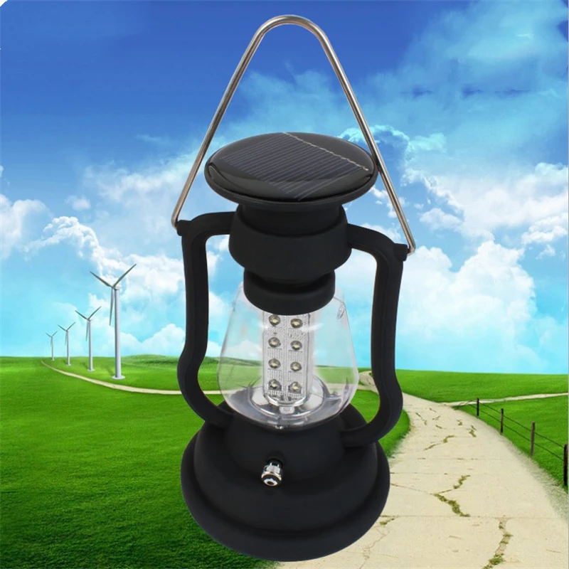

Solar Camping Lantern 16Leds Solar Portable Camping Light With Solar Panel Hand Crank Outdoor Portable Lamp For Hiking Camping
