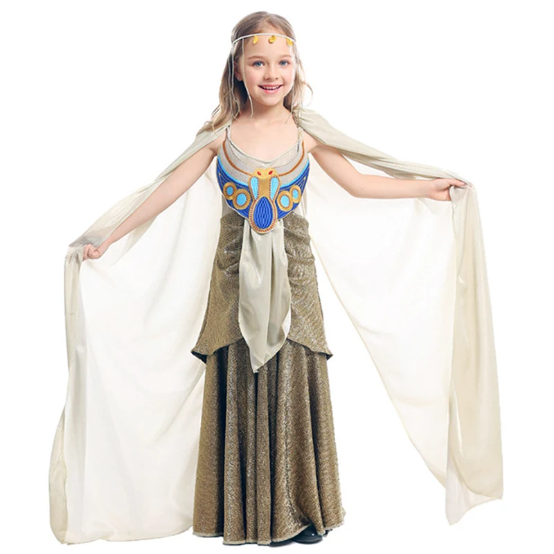 Girl Carnival Purim Greek Goddess Costume Halloween Egyptian mythology Empress Rome Cosplay Fancy Party Dress | Тематическая одежда