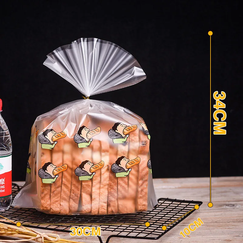 100 шт мешков прозрачный мешок тост хлеб мягкая замороженная еда Рождественская
