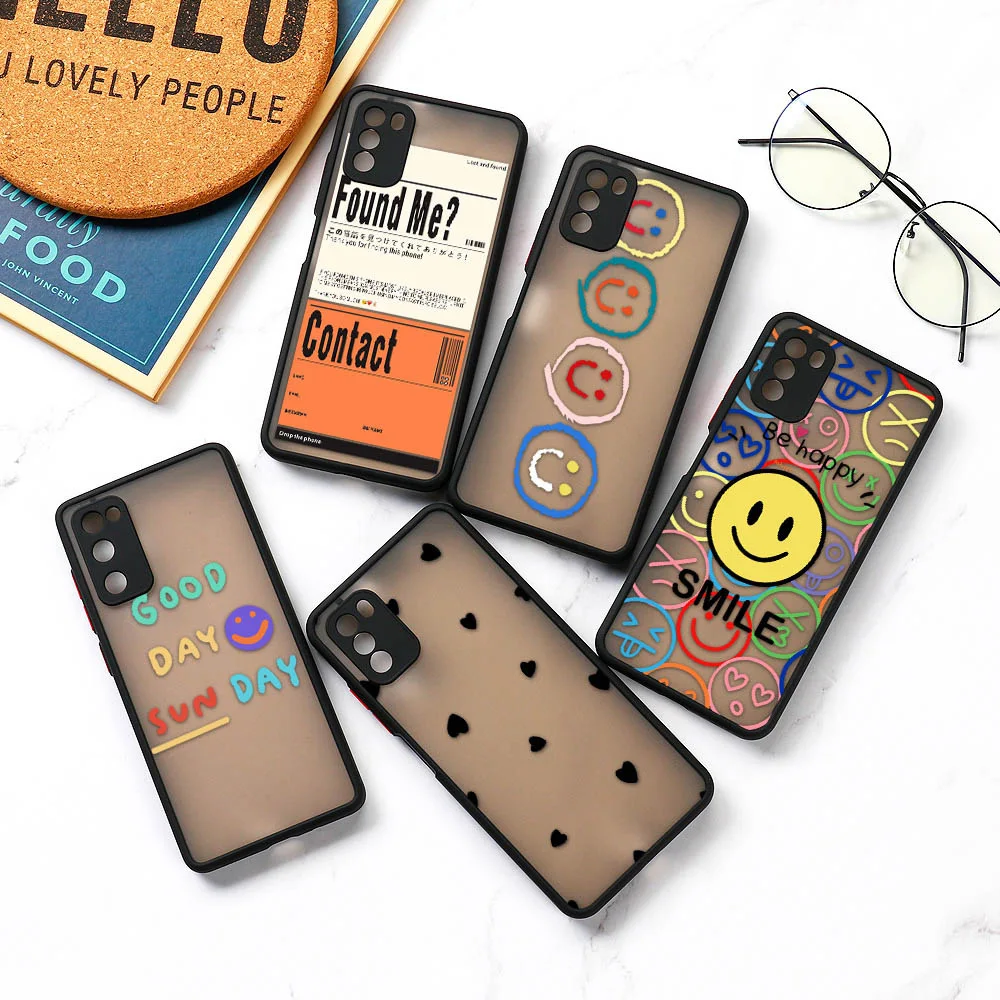 

Smile Face Case For Xiaomi Mi 11 Pro Case Mi11 Lite Hard PC Funda Redmi Note 10 Pro 9 8 7 9S 10S 9T 9A 9C Coques Poco X3 F3 M3