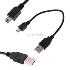 10 шт.лот короткий USB 2,0 A штекер мини 5 Pin B кабель для зарядки данных Шнур адаптер