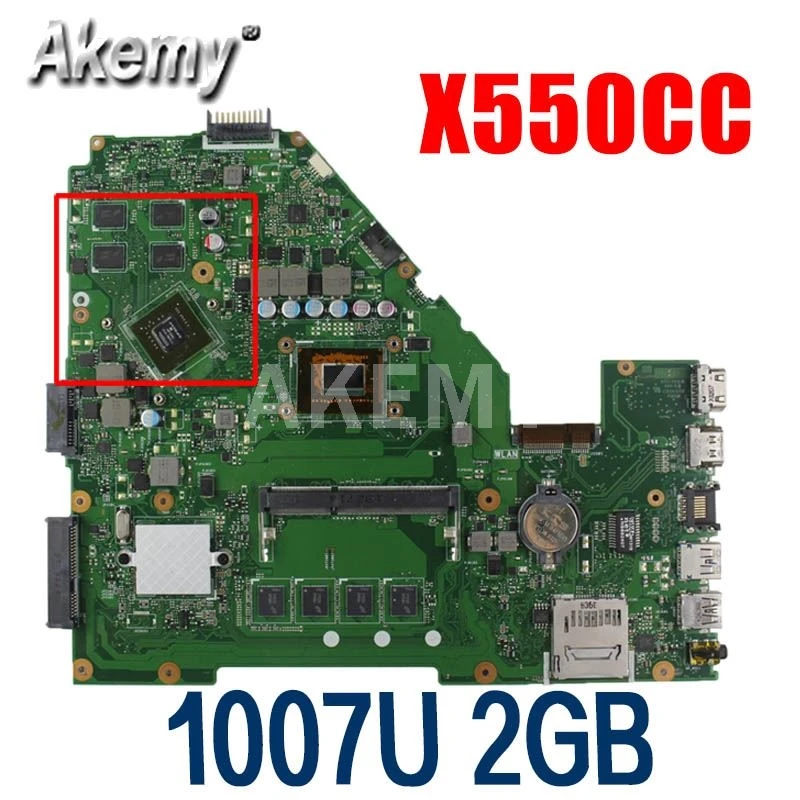 Материнская плата AKEMY X550CC ASUS X550CL X550VB X552C A550C A550V для ноутбука материнская с 1007U 2GB-ARM 2
