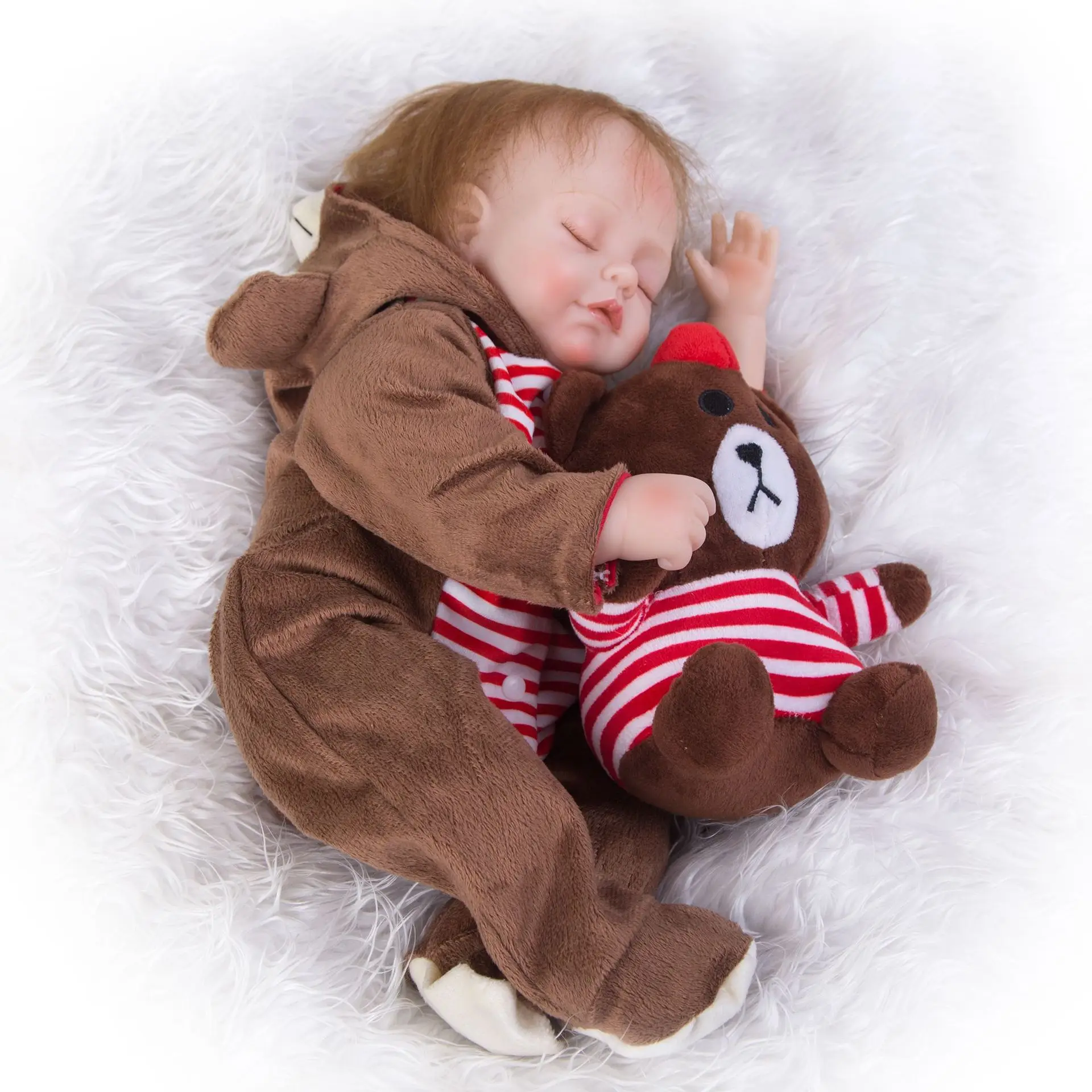 

KEIUMI 42cm Sleeping Realistic Reborn Baby Dolls Cloth Body Lifelike Toddler Baby Doll Original Dolls Toys Kids Christmas Doll