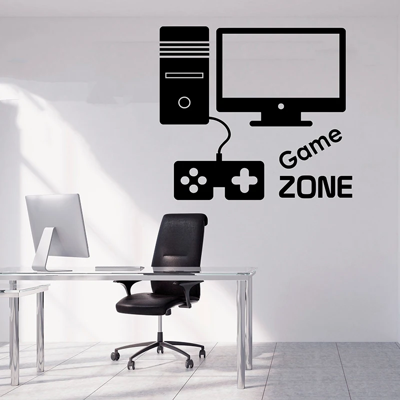Геймер подарок Съемная видео игра наклейка на стену поверх наклейки Наклейка