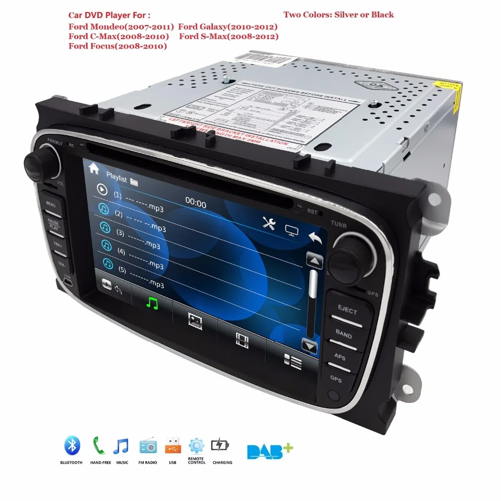 Авторадио 2 Din 7 дюймов Автомобильный DVD плеер для Ford Focus S Max C Mondeo 4 Galaxy Kuga 2008 2010 GPS