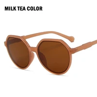 2021 new fashion sunglasses personalized round rim sunglasses trendy candy big rim sunglasses light and comfortable sunscreen