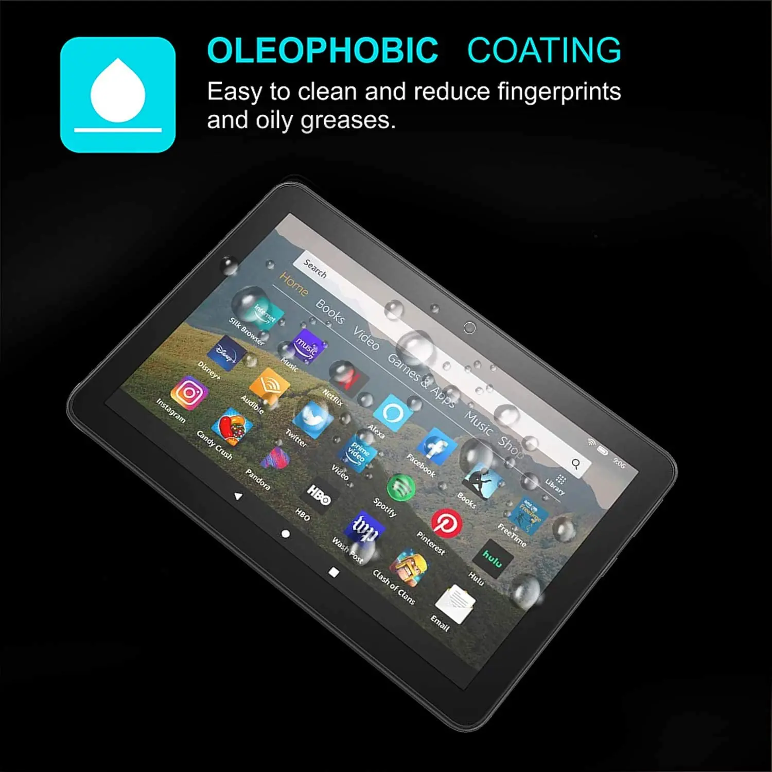 Прозрачное закаленное стекло для планшета Fire HD 8 /HD Plus 10 поколения 2020 -9H - купить по