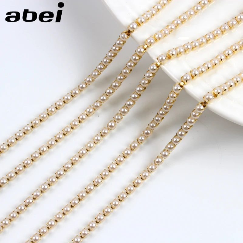 Жемчужные бусины 2 ярда мм цепочка из Дождевых камней лента-коготь лента для