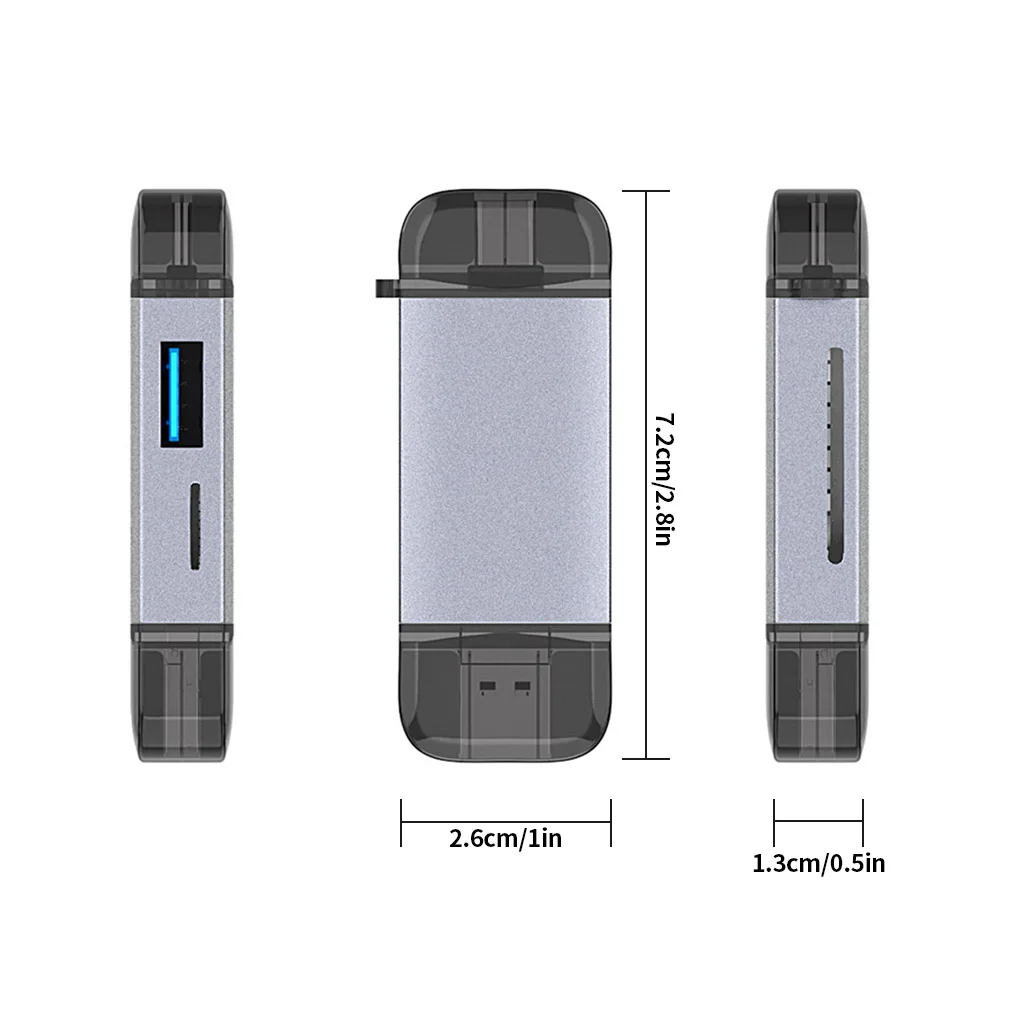 

USB 2.0 Card Reader Type-c Micro-USB SD TF U-disk Portable Reader Computer Phone Card Reading Device