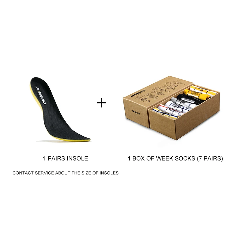 Insole and Week Sock ONEMIX, стельки для супинатора, амортизирующие, впитывающие влагу, мягкие стельки, стельки для здоровья, стельки для обуви, массажные подушечки - Цвет: Insole and Week Sock