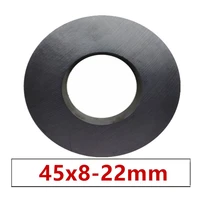 1 10pcslot ring ferrite magnet 458 mm hole 22mm permanent magnet 45mm x 8mm black round speaker ceramic magnet 45x8 45 228