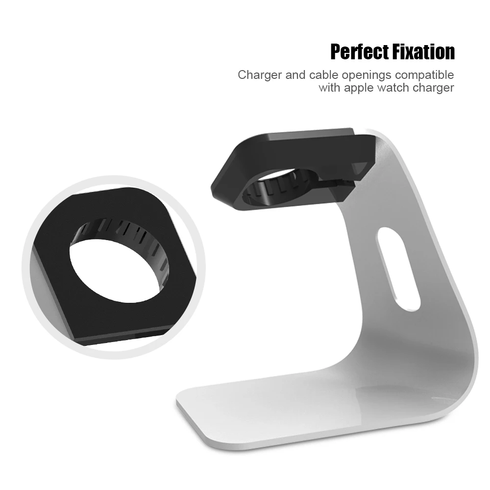 Raxfly Smartwatch Charger Holder for Apple Watch Bracket Metal Aluminum Charging Cradle Stand for i Watch Charger Dock Station