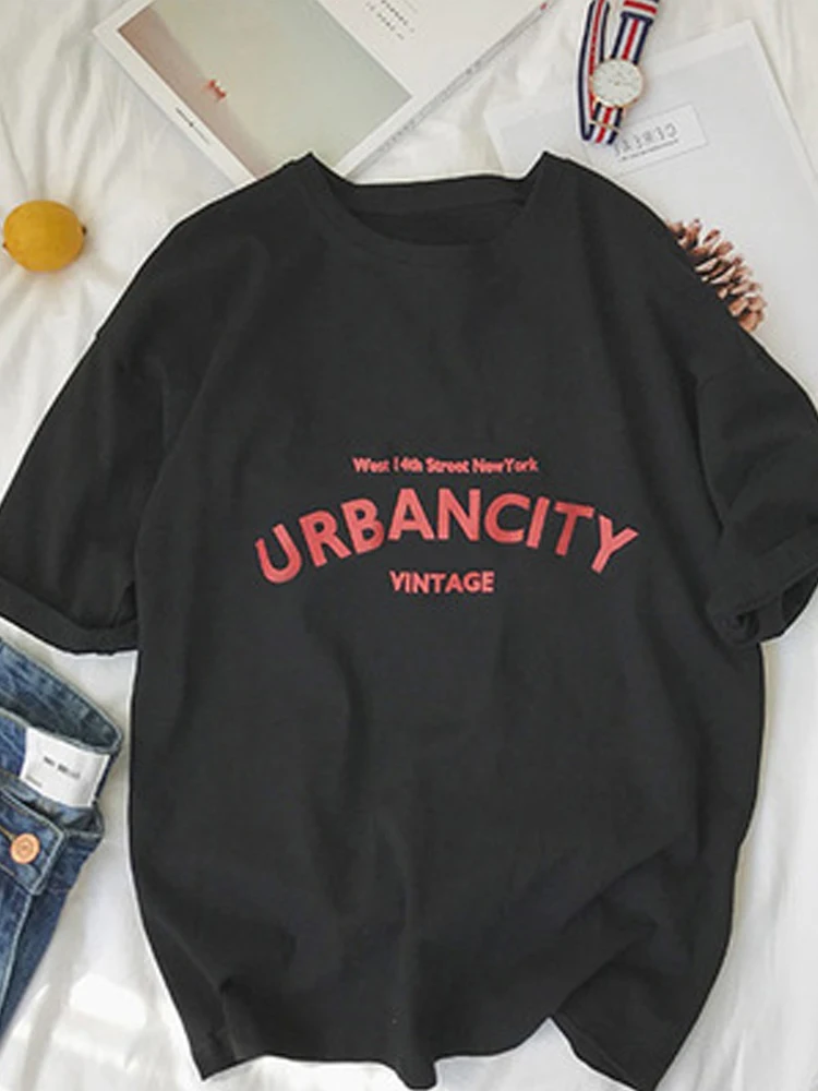 2020 Summer Letter T-Shirt Women Fashion Casual Short Sleeve Bottoming Loose O-Neck Streetwear Korean Pullover Female Top Tshirt | Женская