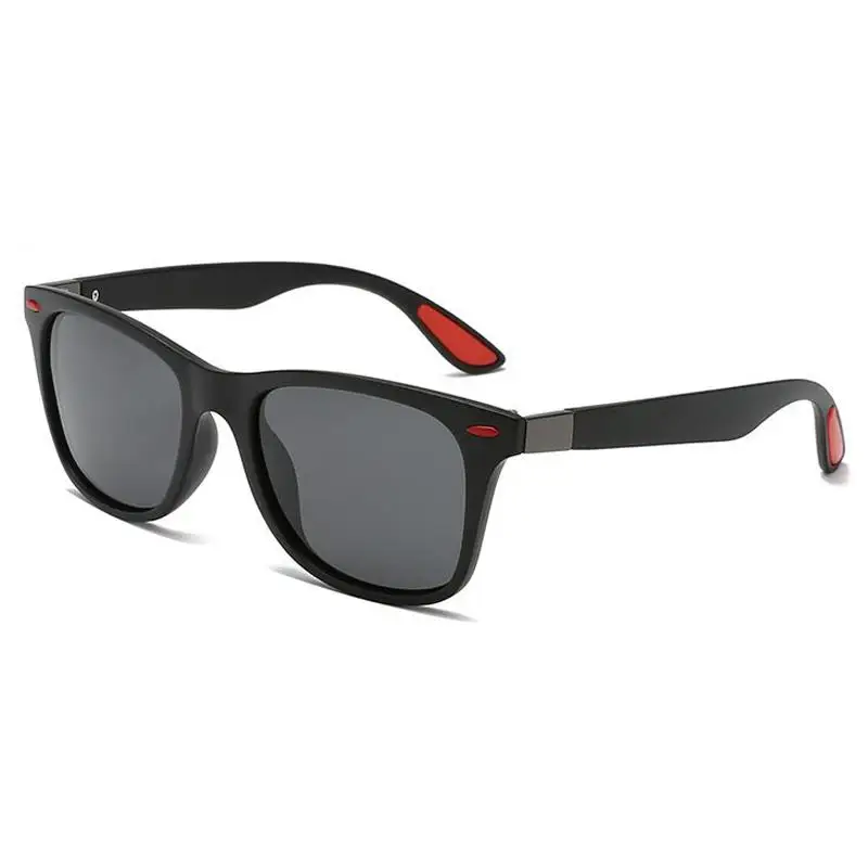 P21black red gray Фирменный дизайн, Классические поляризованные солнцезащитные очки для мужчин и женщин, для вождения, квадратная оправа, солнцезащитные очки, мужские очки, UV400 Oculos De Sol - Цвет линз: P21black red gray