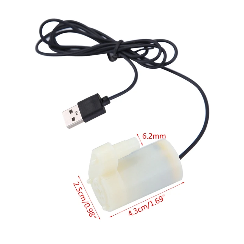Погружной водяной микро-насос для аквариума с питанием от Usb постоянный ток 5 В 2-3