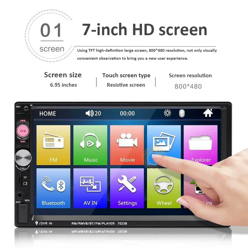 7 &quot2DIN универсальный автомобильный мультимедийный плеер Bluetooth стерео радио