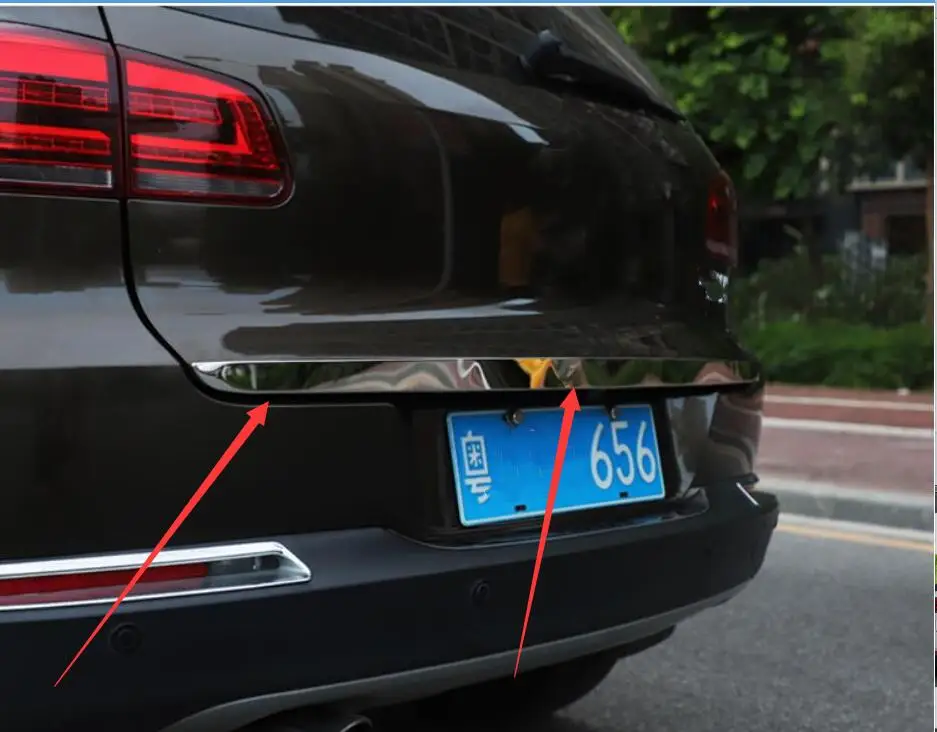 Хромированная накладка на крышку багажника из нержавеющей стали для Volkswagen VW Tiguan