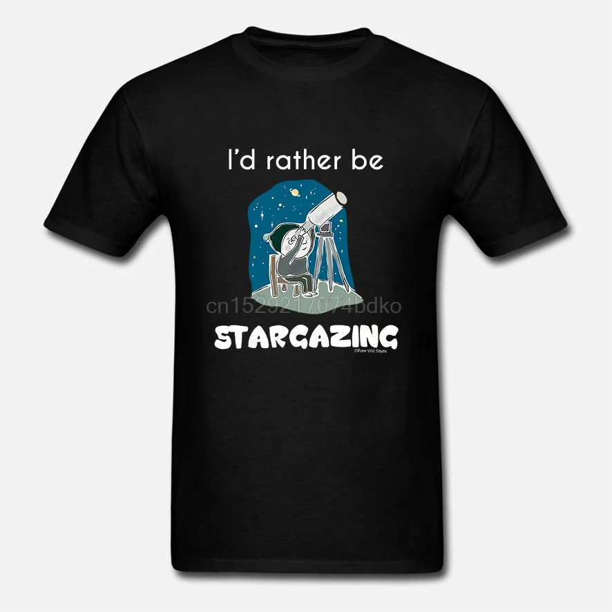 Мужская футболка ID Rare BE STARGAZING Астрономия телескоп планеты Космос Звезды
