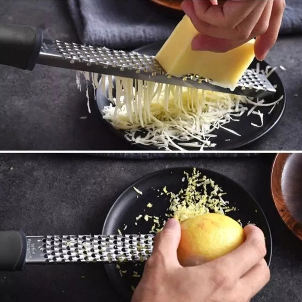 

Citrus Lemon Zester & Cheese Grater-Parmesan Cheese, Lemon, Nutmeg,Garlic, Ginger, Chocolate,Vegetables, Fruits, Kitchen Tools