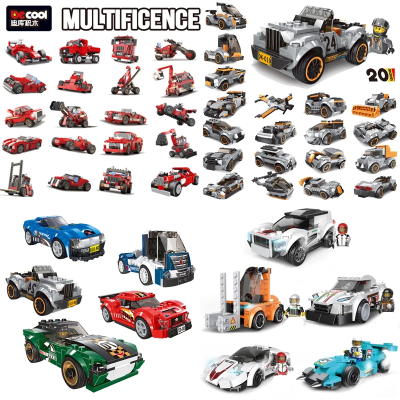 

DECOOL Ideas Series Racing Car Vehicle City Speed Champions F1 Sports Supercar Bricks Model Building Blocks Toys For Boy Gifts