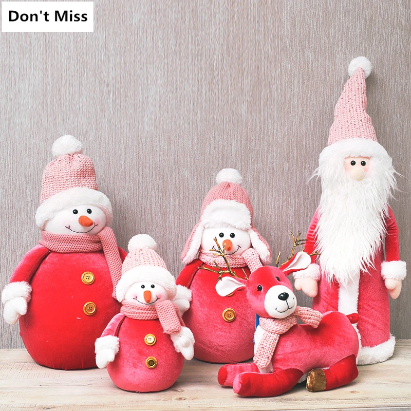 

Christmas Plush Toy Santa Claus Snowman Deer Christmas Tree Decoration Ornaments Window Home Decoration Merry Christmas